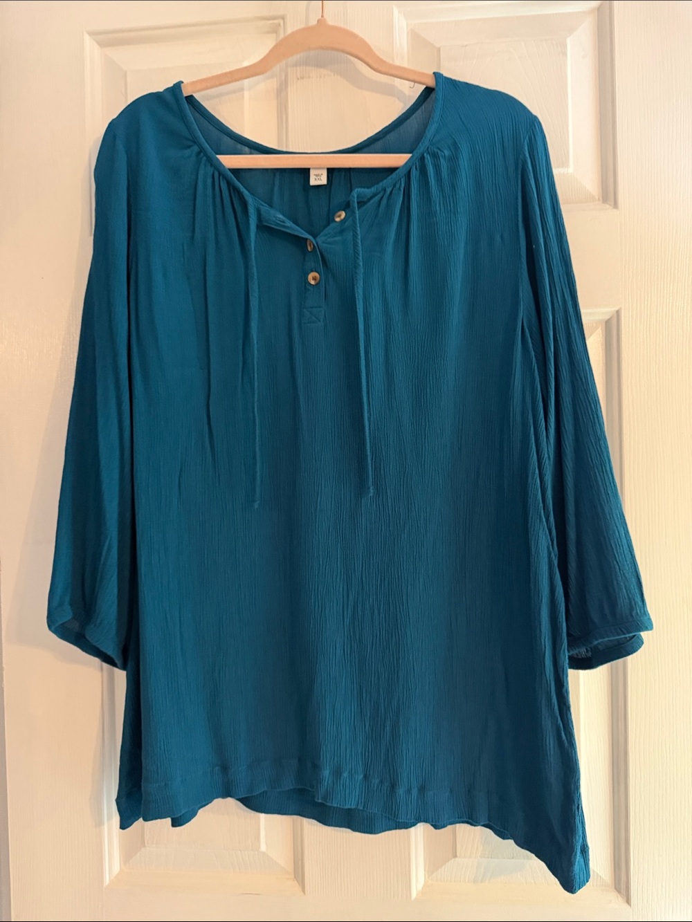 Sonoma Teal Peasant Tunic Top